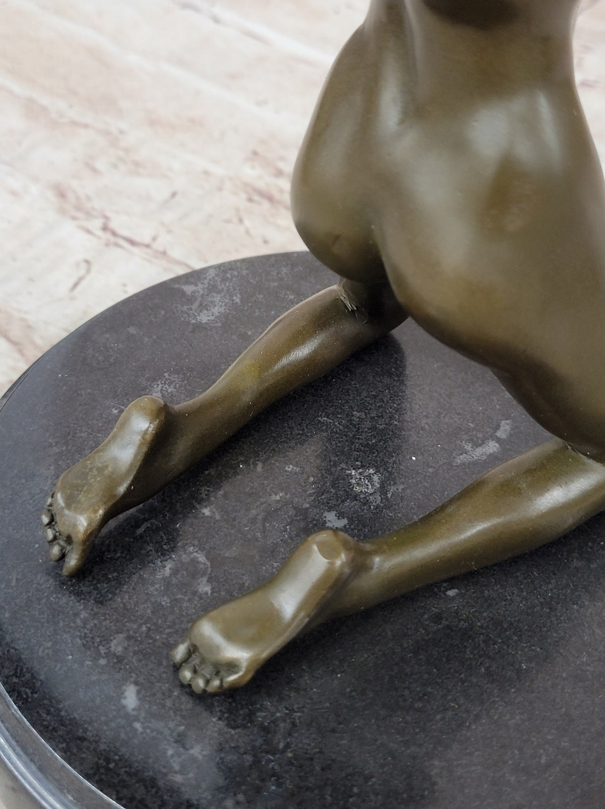 Erotic Nude Female Figurine Vouge Pose Bronze Sculpture Statue Modern Art Mavchi 9" x 6"