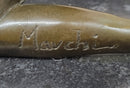Erotic Nude Female Figurine Vouge Pose Bronze Sculpture Statue Modern Art Mavchi 9" x 6"