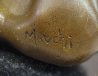 Erotic Bronze Sculpture Figure Nude Girl on Her Back Sexual Art by Mavchi