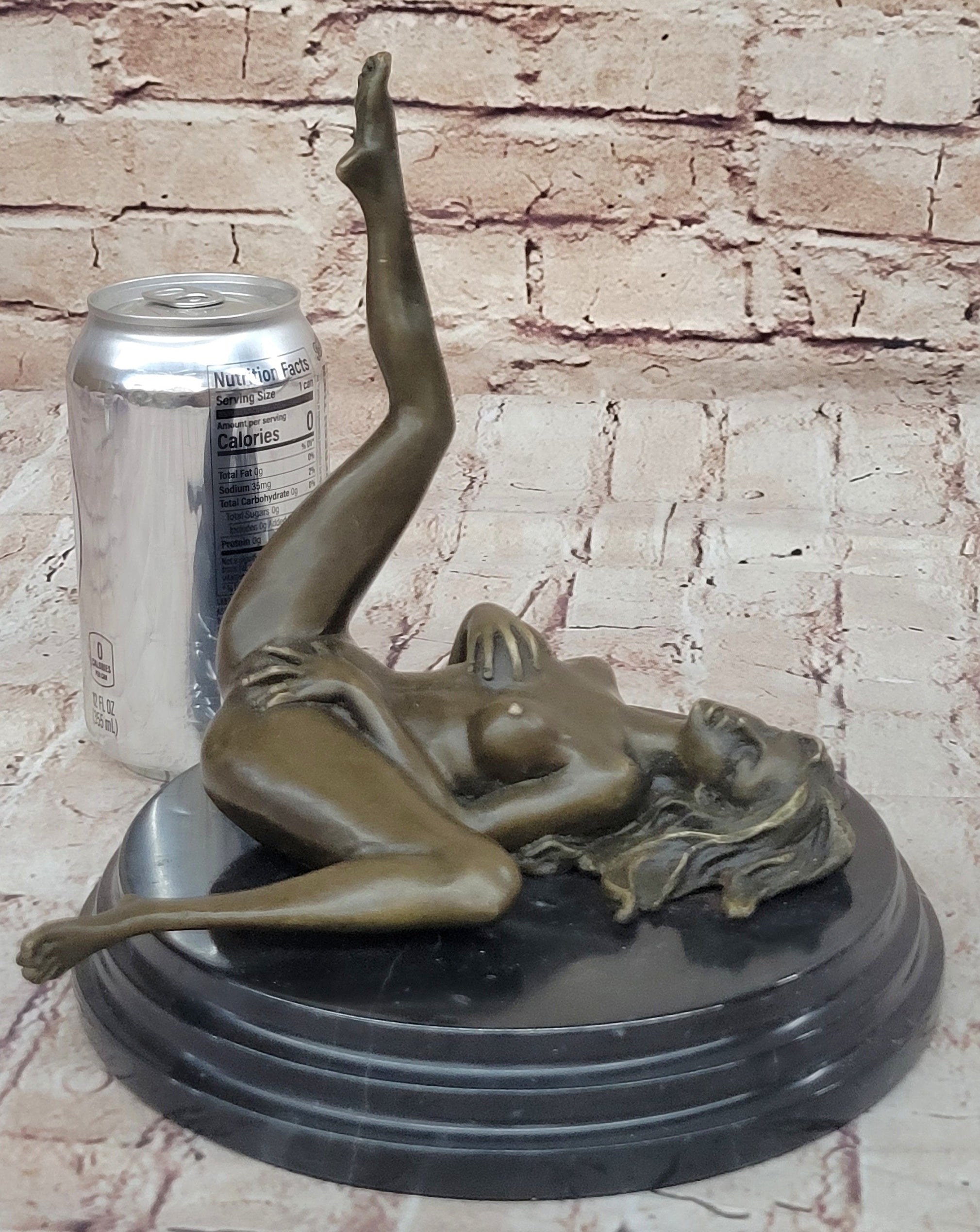 Erotic Exhibitionist Nude Female Exposed Figure Bronze Sculpture by Mavchi