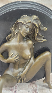 Erotic Exhibitionist Nude Female Exposed Figure Bronze Sculpture by Mavchi