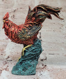 Colorful Bronze Metal Rooster Chicken Sculpture