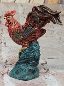 Colorful Bronze Metal Rooster Chicken Sculpture