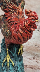 Colorful Bronze Metal Rooster Chicken Sculpture