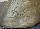 Signed Salvador Dali Abstract Girl Hush Up Bronze Sculpture