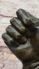 Bronze Thumbs-Up Sculpture on Marble Base - Signed Art