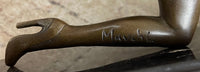 Sexy Girl Female High Heels Erotic Bronze Sculpture Statue Marble Base Mavchi 9"x 9"