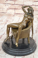 Erotic Nude Woman on Couch - Sculpture by Mavchi