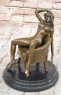 Erotic Nude Woman on Couch - Sculpture by Mavchi