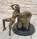 Erotic Nude Woman on Couch - Sculpture by Mavchi