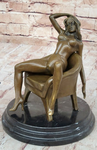 Erotic Nude Woman on Couch - Sculpture by Mavchi
