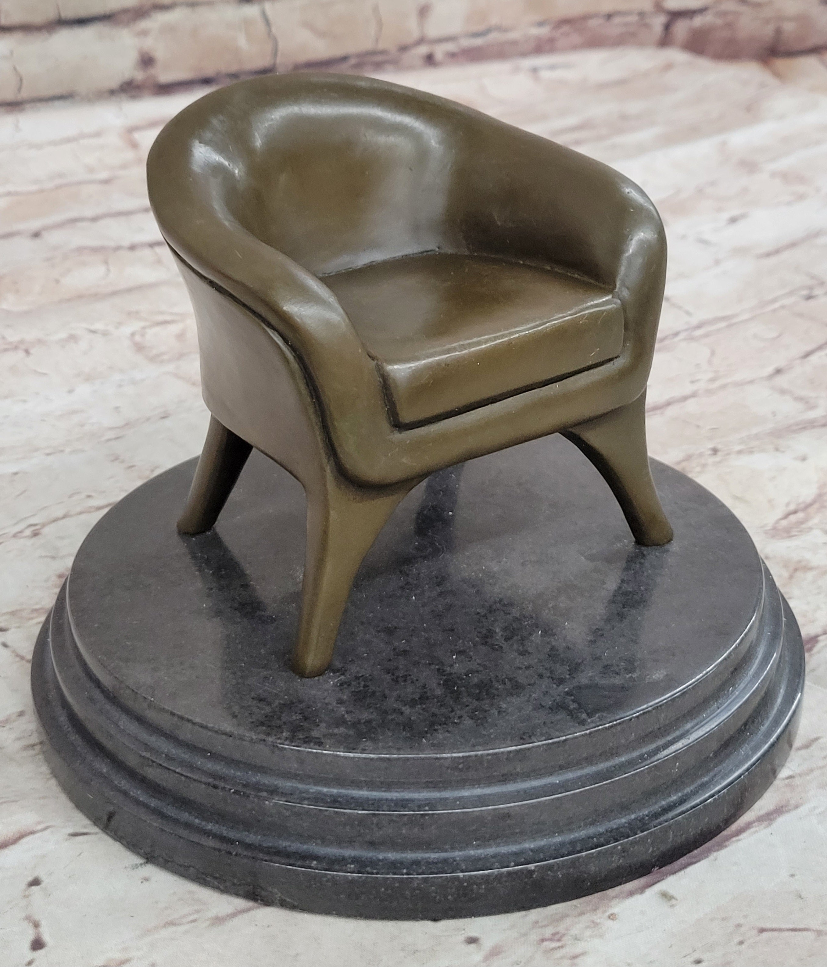 Sexy Nude Female Figure Girl on Sofa 2 Piece Sculpture Art