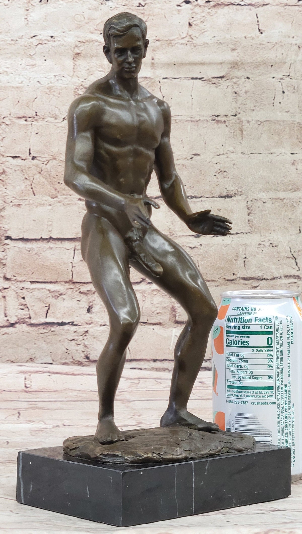 Love You This Much Nude Male Figure Bronze Sculpture Gay Art 12" x 6"