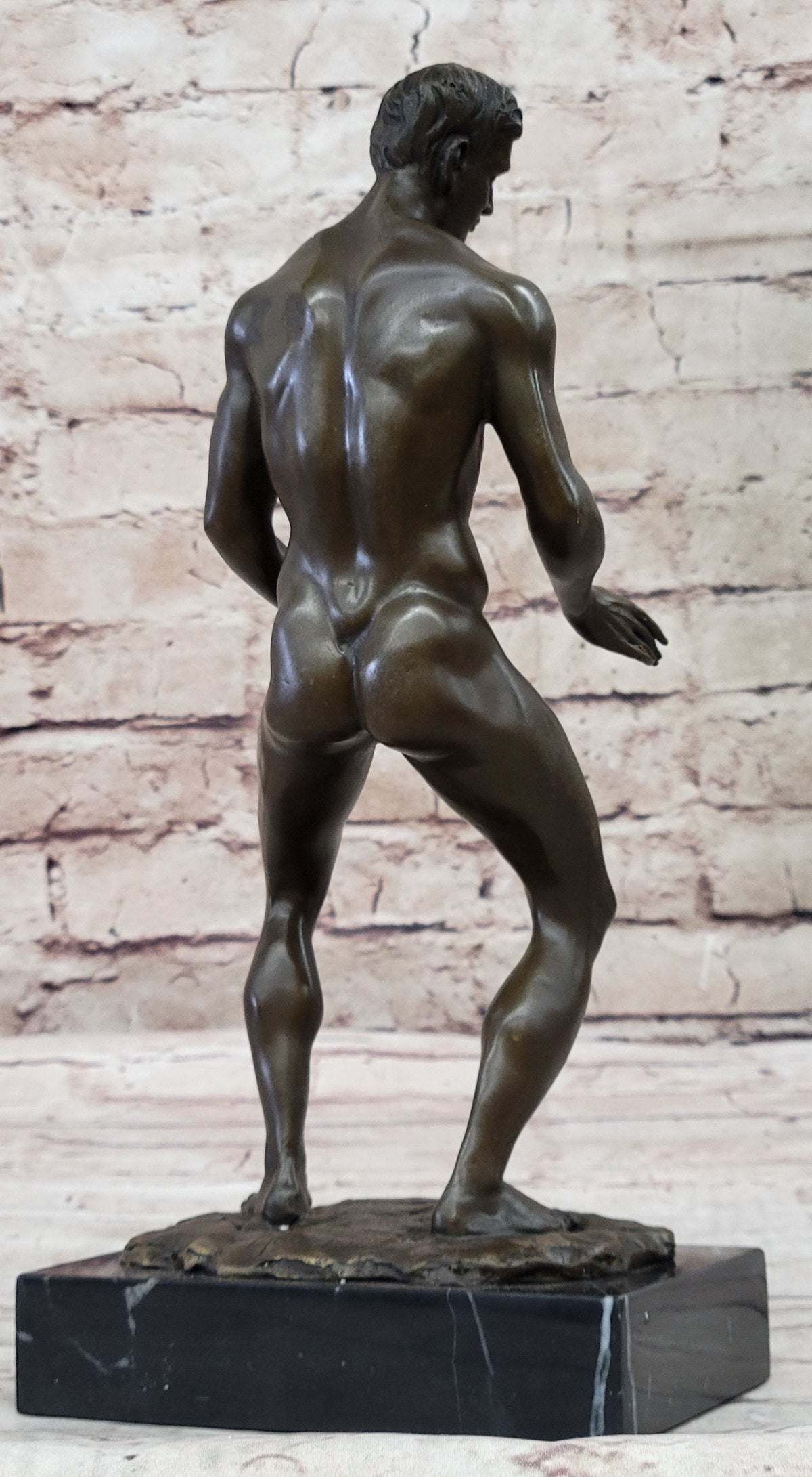 Love You This Much Nude Male Figure Bronze Sculpture Gay Art 12" x 6"