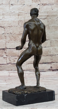 Love You This Much Nude Male Figure Bronze Sculpture Gay Art 12" x 6"