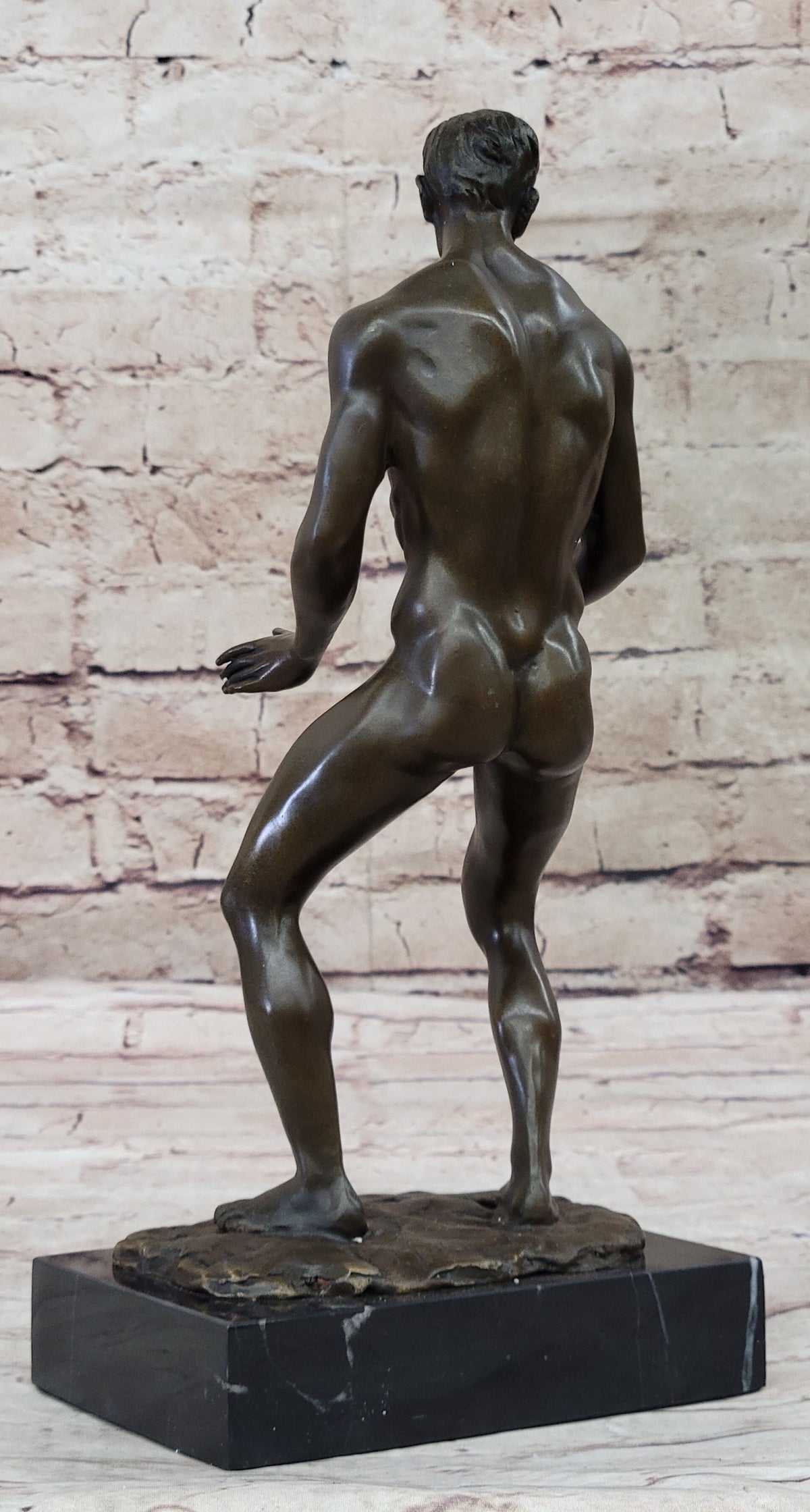 Love You This Much Nude Male Figure Bronze Sculpture Gay Art 12" x 6"