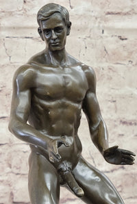 Love You This Much Nude Male Figure Bronze Sculpture Gay Art 12" x 6"