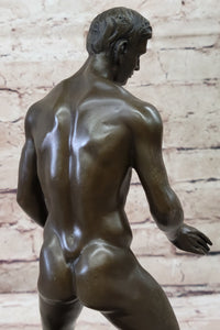 Love You This Much Nude Male Figure Bronze Sculpture Gay Art 12" x 6"