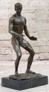 Love You This Much Nude Male Figure Bronze Sculpture Gay Art 12" x 6"