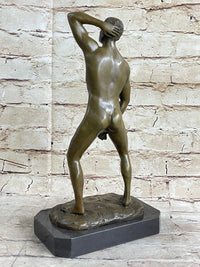 Hot Cast Bronze Nude Man Sexual Pose Erotic Art by Mavchi