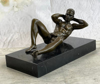 Male Model Sexy Pose Bronze Sculpture Statue Figure Bronze Sculpture Original Gay Erotic Art