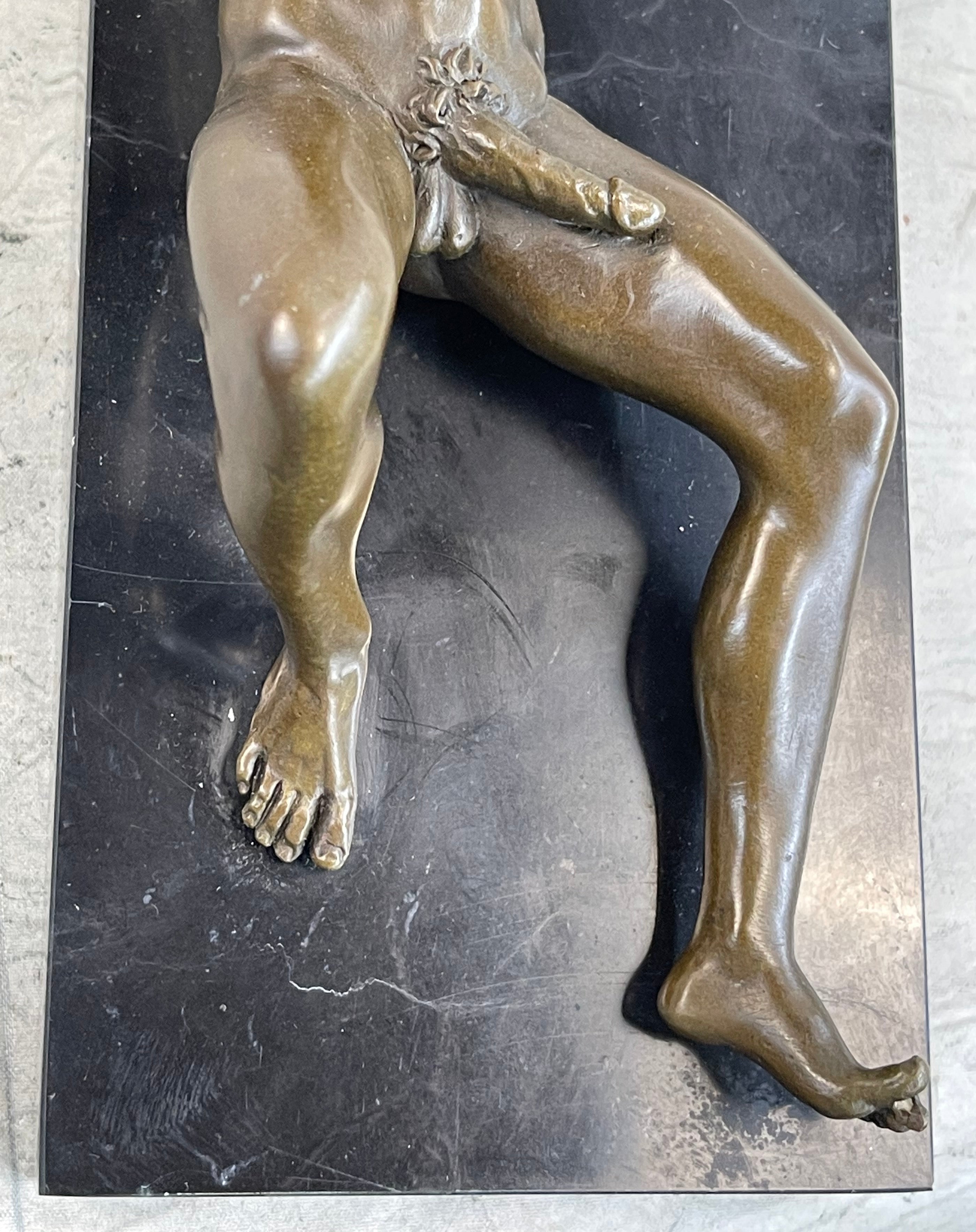 Male Model Sexy Pose Bronze Sculpture Statue Figure Bronze Sculpture Original Gay Erotic Art