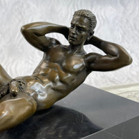 Male Model Sexy Pose Bronze Sculpture Statue Figure Bronze Sculpture Original Gay Erotic Art
