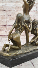 Three 3 Sexy Nude Women Trio Models Bronze Sculpture Mavchi Erotic Art