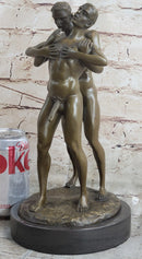 Signed Bronze Sculpture of Two Gay Men on Marble Base