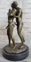 Signed Bronze Sculpture of Two Gay Men on Marble Base