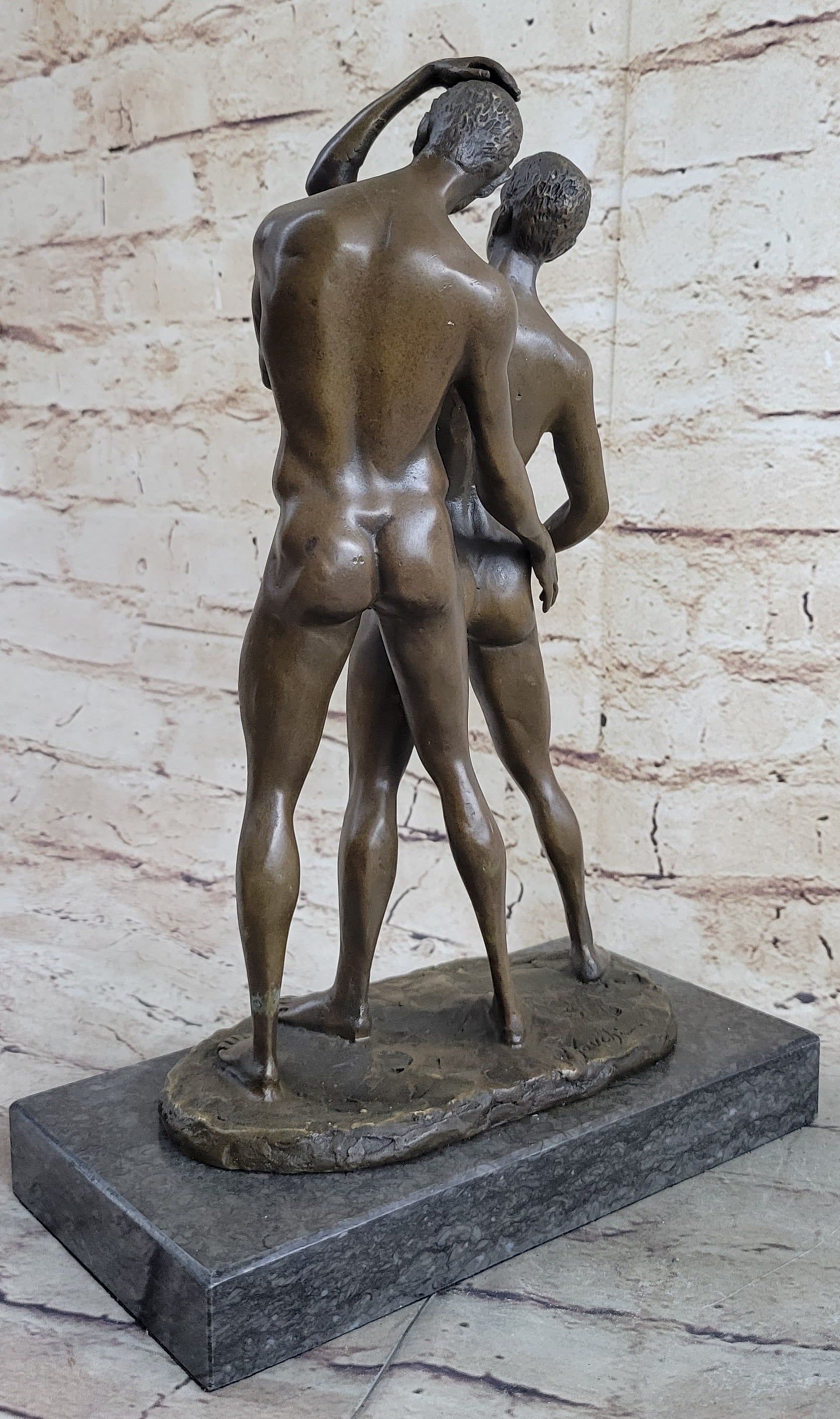 COLLECTIBLE BRONZE SCULPTURE STATUE Gay Art Collector Edition Nude Male Men Gay