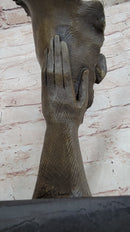 Disembodied Head on Hand Bronze Sculpture Surrealism Dali