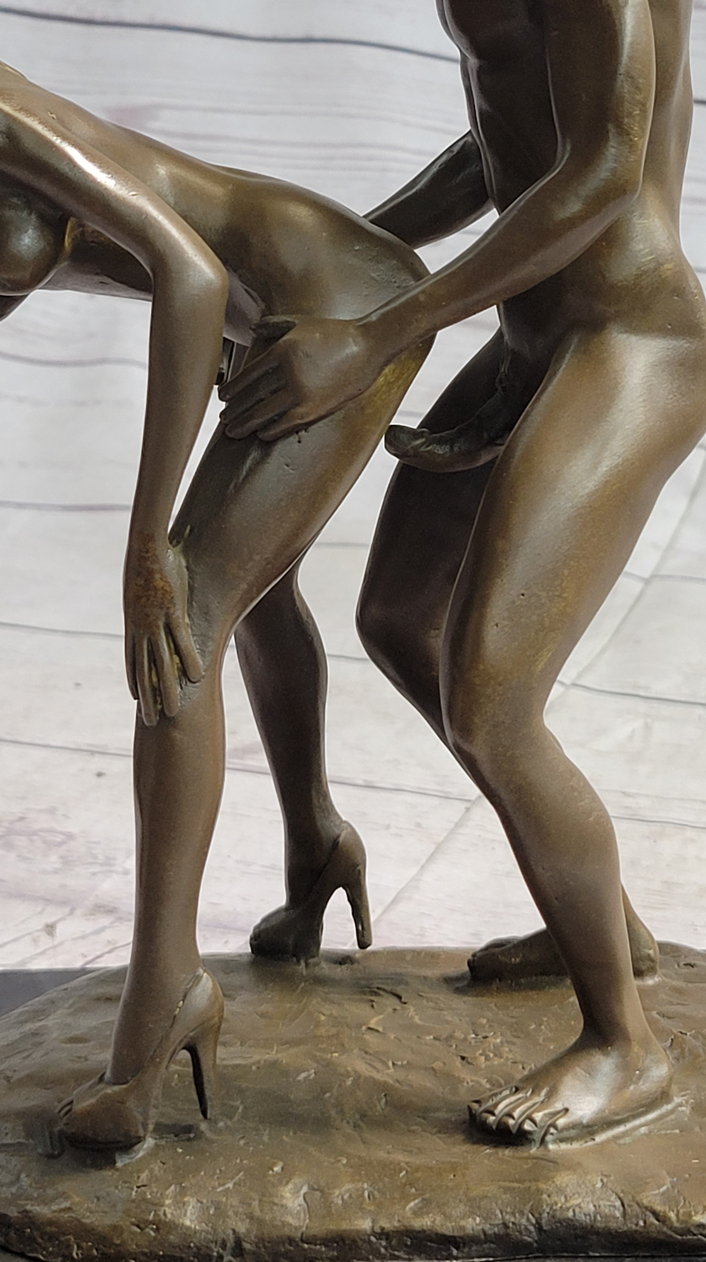 Standing Doggystyle Erotic Nude Bronze Sexual Sculpture by J. Mavchi