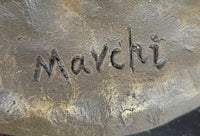 Blowjob Bronze Statue Sculpture Girl on Her Knees Erotic Art on Marble Base by Mavchi 13"
