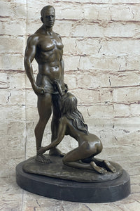 Bronze Nude Women & Man Erotic Abstract Art Sexual Naked Figure Sculpture Statue
