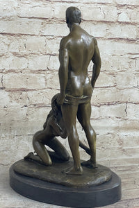 Bronze Nude Women & Man Erotic Abstract Art Sexual Naked Figure Sculpture Statue