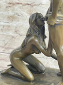 Bronze Nude Women & Man Erotic Abstract Art Sexual Naked Figure Sculpture Statue