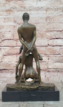 Erotic Bronze Couple Blowjob Sculpture Mavchi Signed Art 10"x 6"