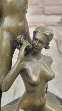 Erotic Bronze Couple Blowjob Sculpture Mavchi Signed Art 10"x 6"