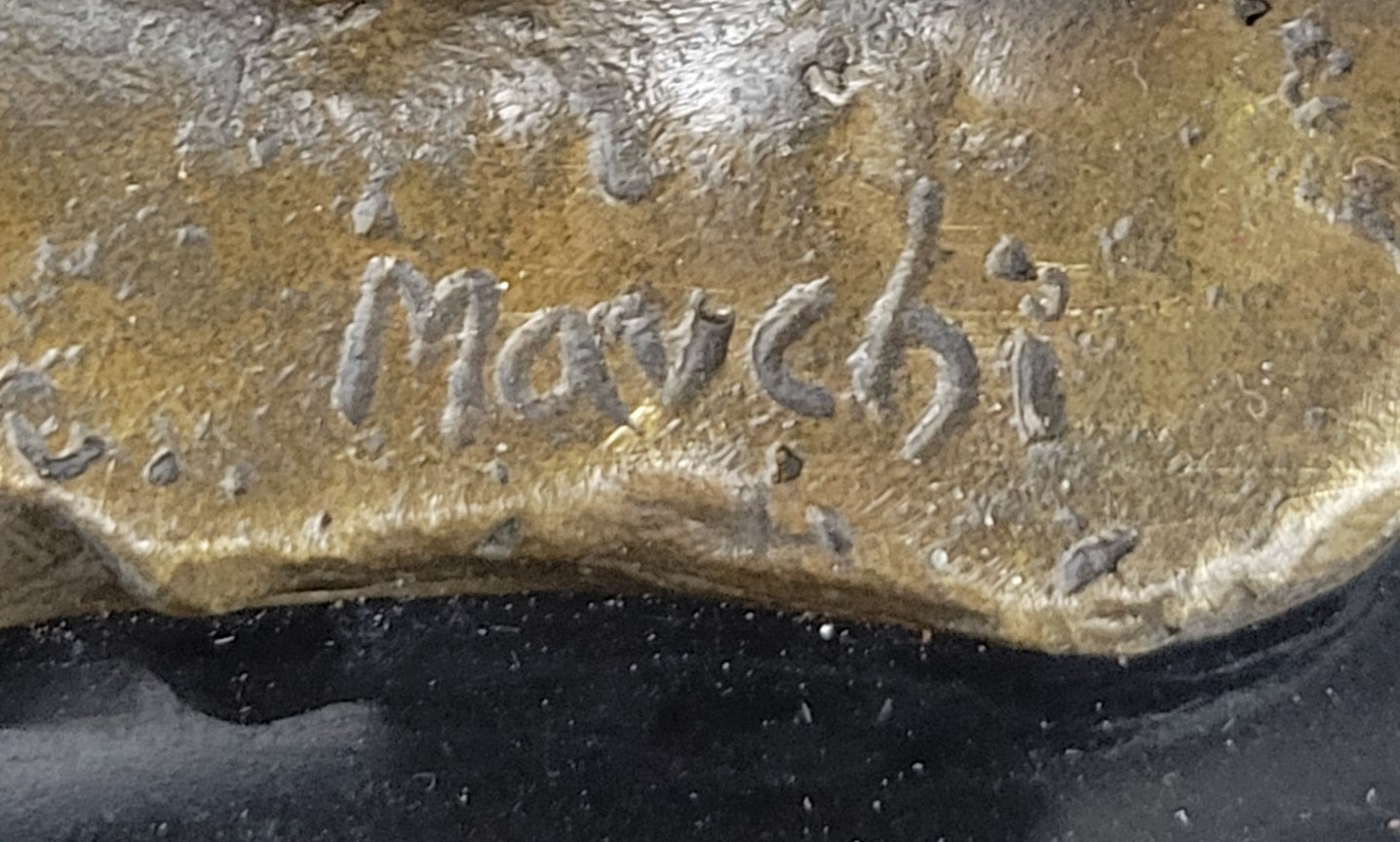 Erotic Bronze Couple Blowjob Sculpture Mavchi Signed Art 10"x 6"