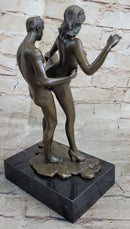 Highly Erotic Sexual Sex Bronze Sculpture Marble Base