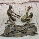 Erotic Figurines Sex on Rug Carpet Signed Art Mavchi