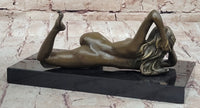Erotic Nude Girl Bronze Figure Sculpture Mavchi Art 4" x 8"