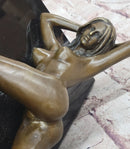 Erotic Nude Girl Bronze Figure Sculpture Mavchi Art 4" x 8"