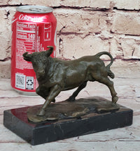 Hot Cast Bronze Trotting Spanish Bull Sculpture Original Art