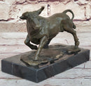 Hot Cast Bronze Trotting Spanish Bull Sculpture Original Art