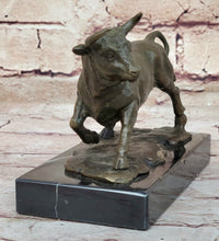 Hot Cast Bronze Trotting Spanish Bull Sculpture Original Art