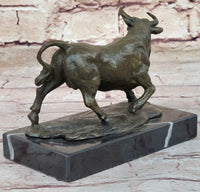 Hot Cast Bronze Trotting Spanish Bull Sculpture Original Art