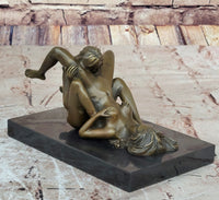 Erotic Bronze Statue Sculpture Lesbian Lovers Oral Sex Signed Mavchi 3.5" x 6.5"