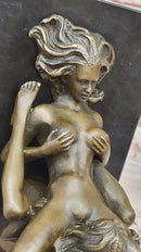 Erotic Bronze Statue Sculpture Lesbian Lovers Oral Sex Signed Mavchi 3.5" x 6.5"